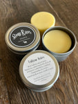 Image shows tallow balms with their packaging